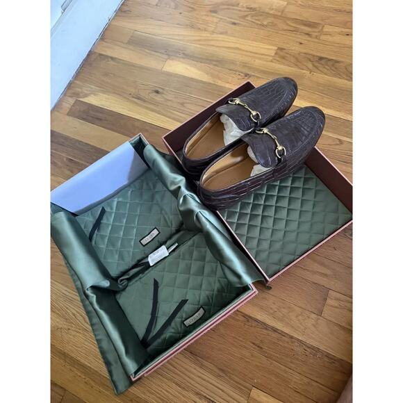 GUCCI Mens Genuine Crocodile Jordaan Horsebit Loafers Size 10 G, US 10.5 $4900* - Picture 3 of 6